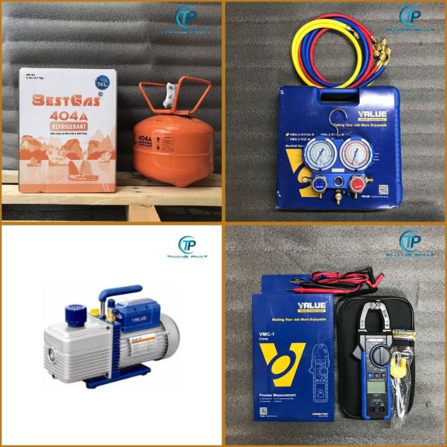 Dụng cụ, vật tư cần thiết để nạp gas R404a cho hệ thống lạnh