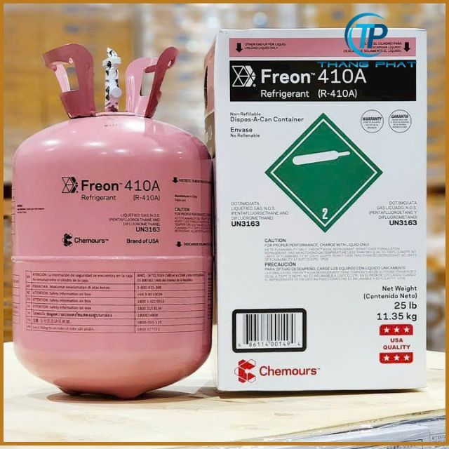 Gas chemours Freon R410a xuất xứ trung quốc, chất lượng cao, giá rẻ