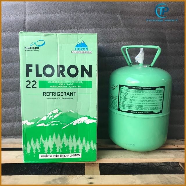 Gas lạnh R22 Floron nhập khẩu Ấn Độ bình 13,6kg