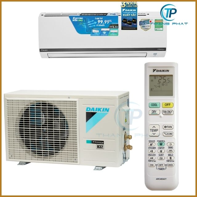 Chọn máy lạnh công xuất phù hợp với thể tích phòng.